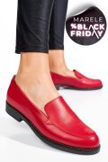 MOCASINI ROSII PIELE NATURALA 1PC110