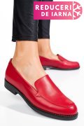 MOCASINI ROSII PIELE NATURALA 1PC110