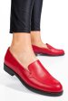 Mocasini rosii piele naturala 1pc110