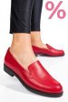Mocasini rosii piele naturala 1pc110