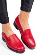 MOCASINI ROSII PIELE NATURALA 1PC110