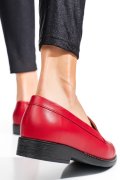 MOCASINI ROSII PIELE NATURALA 1PC110