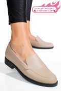 MOCASINI BEJ PIELE NATURALA 1PC110