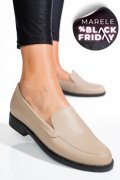 MOCASINI BEJ PIELE NATURALA 1PC110
