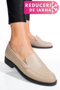 MOCASINI BEJ PIELE NATURALA 1PC110
