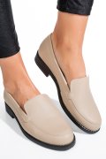 MOCASINI BEJ PIELE NATURALA 1PC110