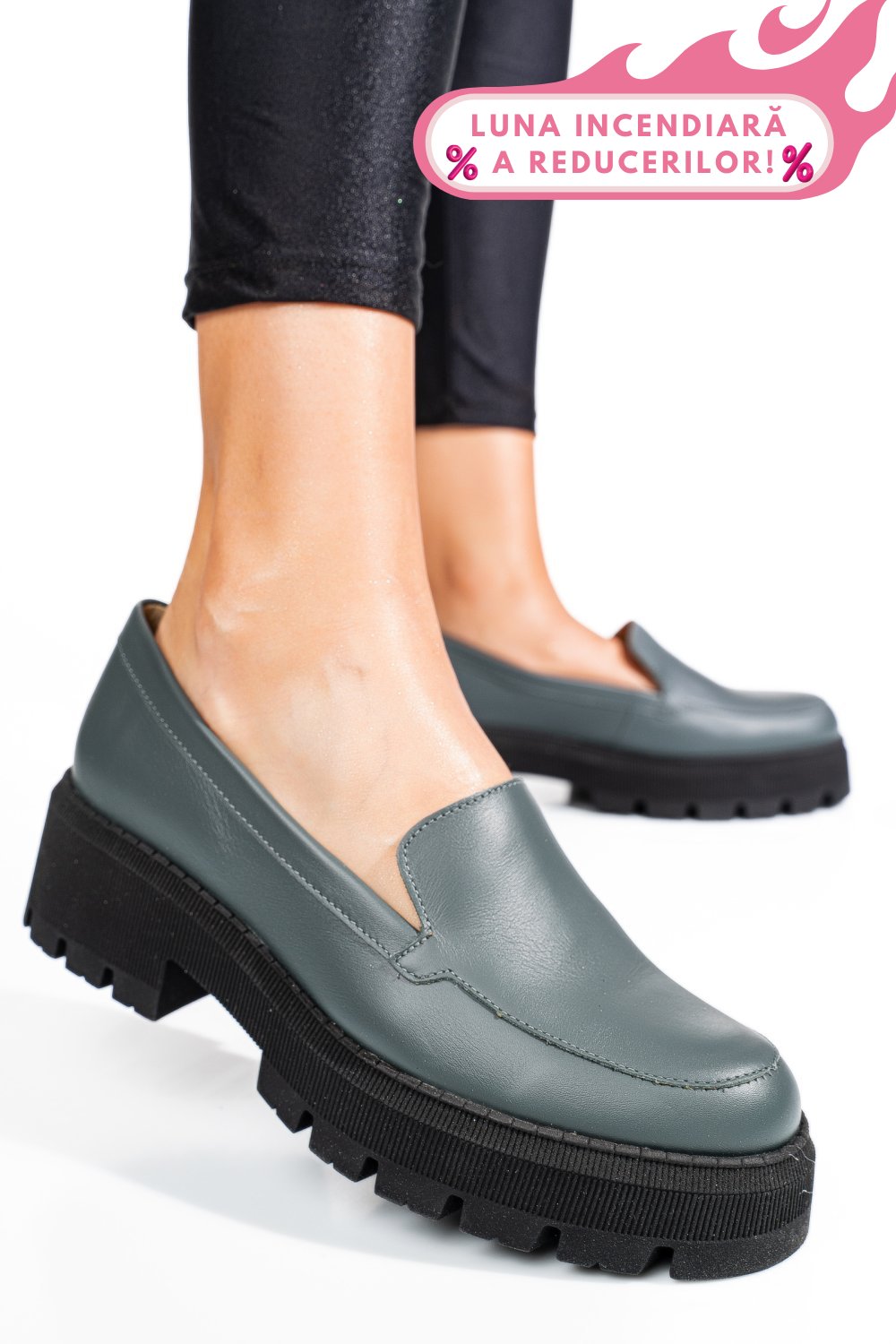 MOCASINI GRI PIELE NATURALA 2S7724