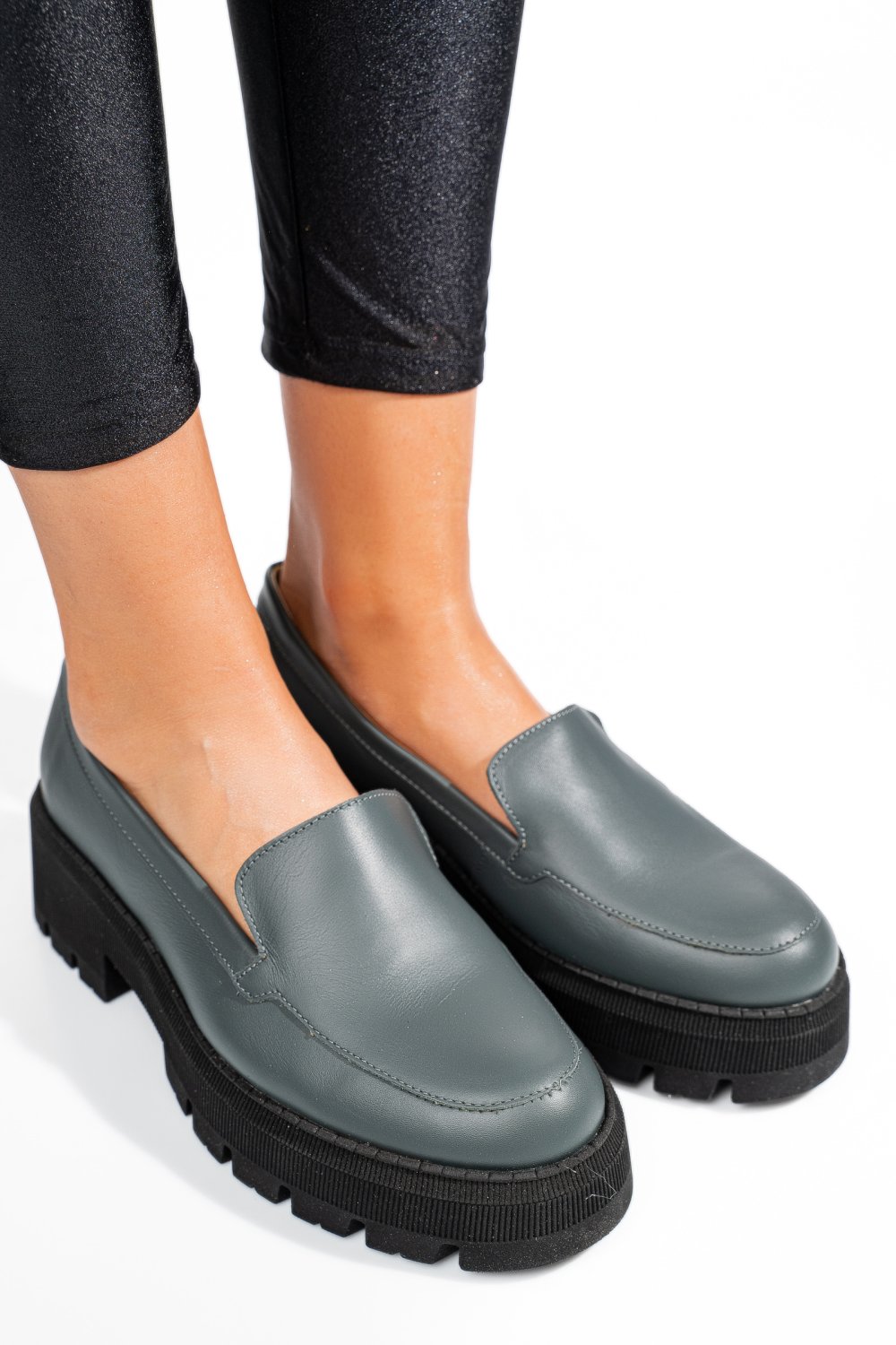 MOCASINI GRI PIELE NATURALA 2S7724