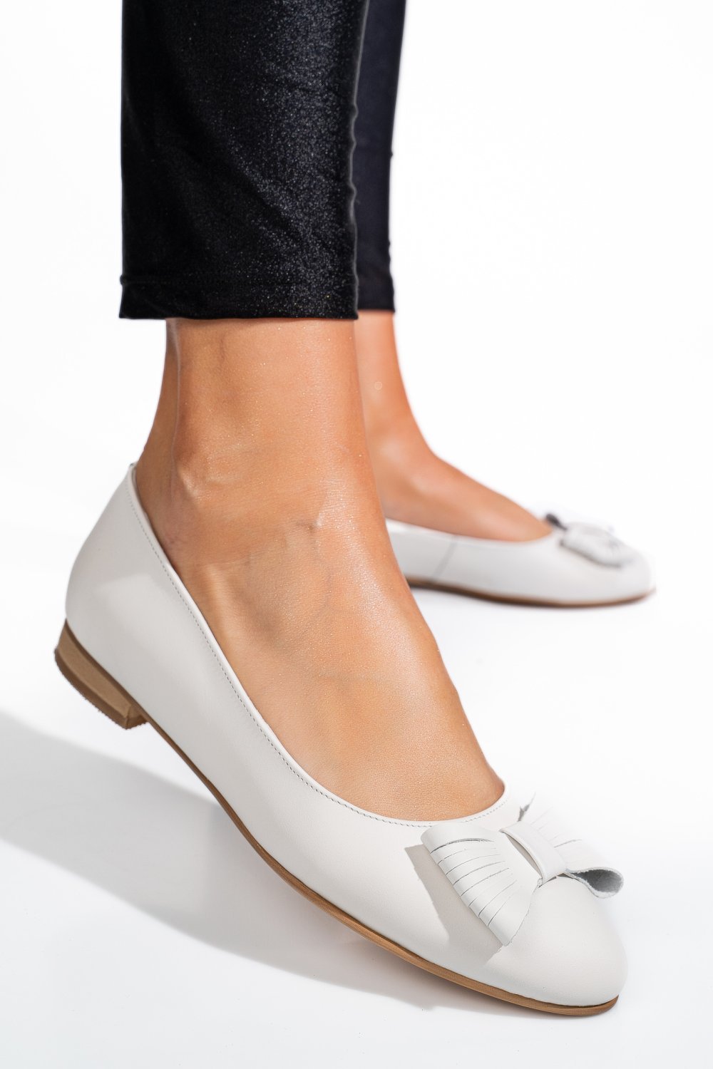 BALERINI ALBI PIELE NATURALA 3S7709