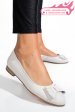 Balerini albi piele naturala 3s7709