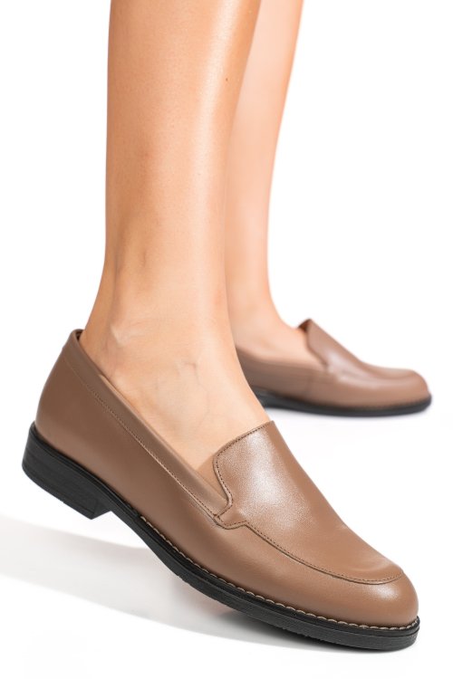 Mocasini cappuccino piele naturala 1pc110