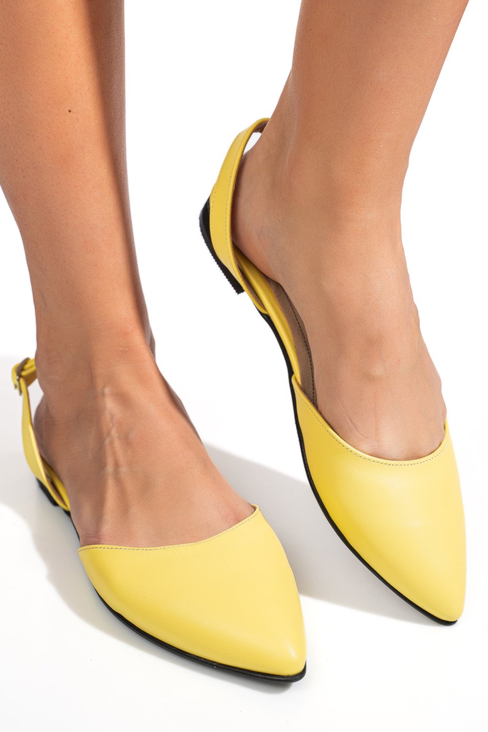 BALERINI GALBENI PIELE NATURALA 3S7732