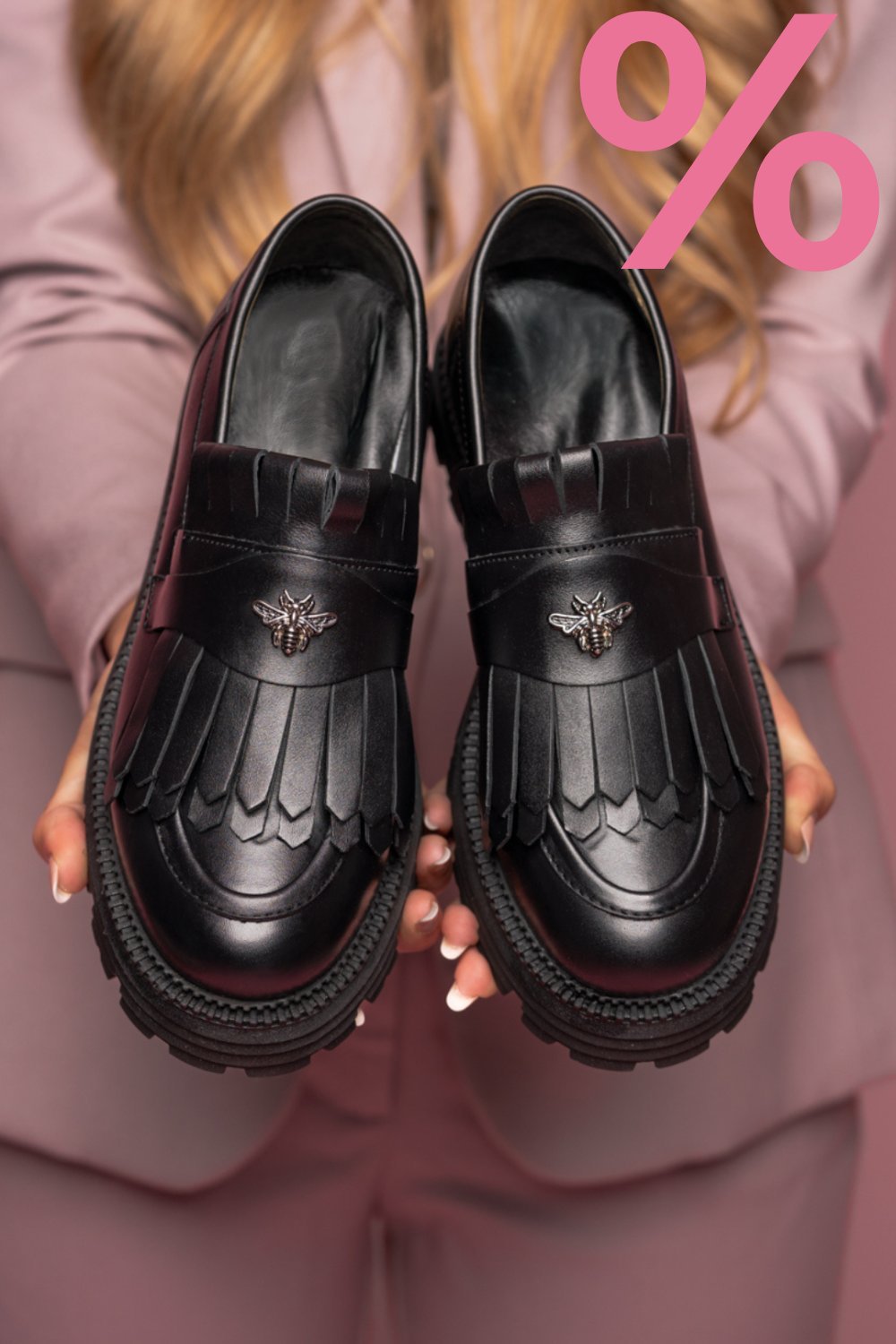 MOCASINI DAMA PIELE NATURALA BLACK 3S7795