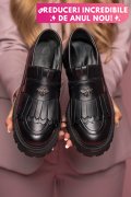 MOCASINI DAMA PIELE NATURALA BLACK 3S7795