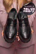 MOCASINI DAMA PIELE NATURALA BLACK 3S7795