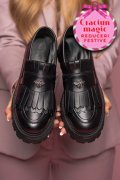 MOCASINI DAMA PIELE NATURALA BLACK 3S7795