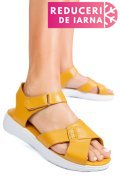 SANDALE GALBENE PIELE NATURALA 0PC13