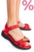 SANDALE ROSII PIELE NATURALA 0PC12