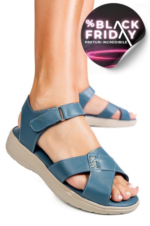 Sandale bleumarin piele naturala 0pc13