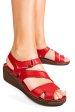 Sandale rosii piele naturala ts77112