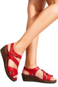 SANDALE ROSII PIELE NATURALA TS77112