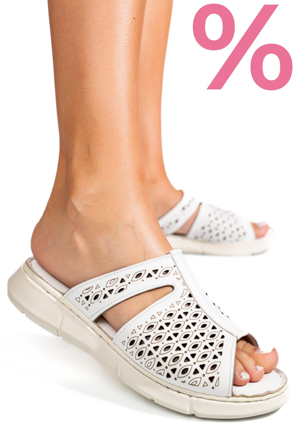 PAPUCI ALBI PIELE NATURALA TSP110