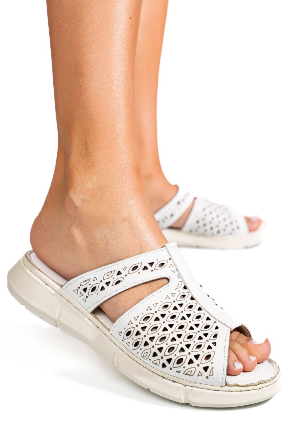 PAPUCI ALBI PIELE NATURALA TSP110