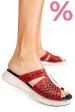 Papuci rosii piele naturala tsp110
