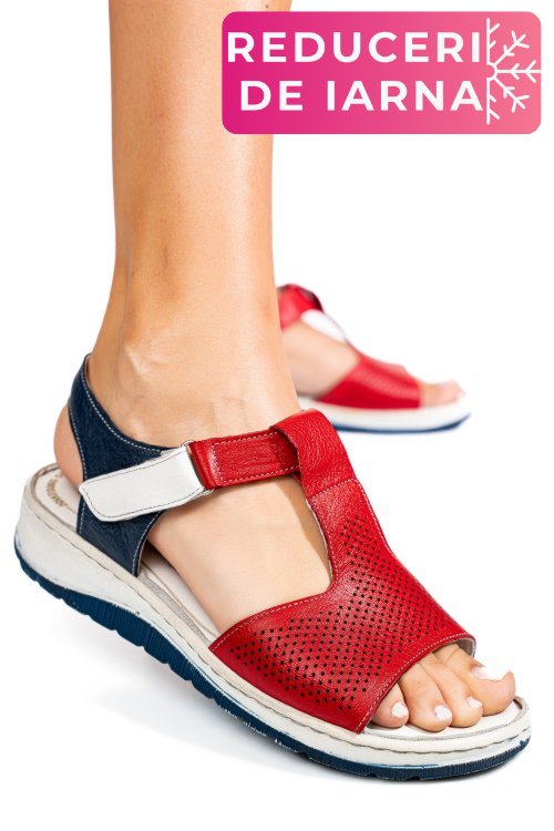 Sandale multicolor piele naturala 8pc004