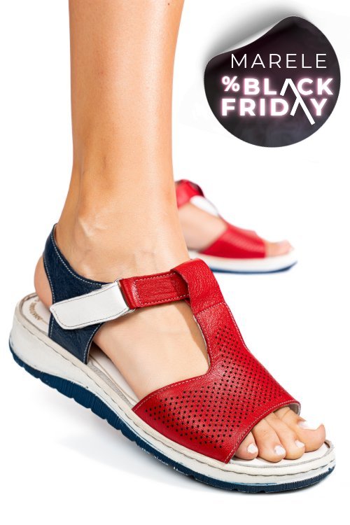 Sandale multicolor piele naturala 8pc004