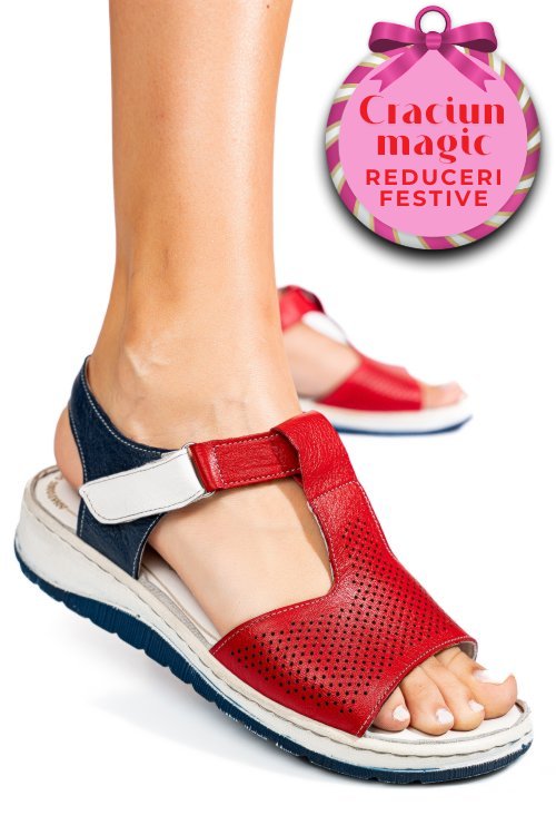 Sandale multicolor piele naturala 8pc004