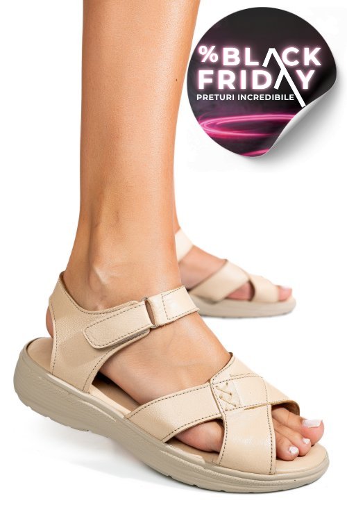 Sandale bej piele naturala 0pc13