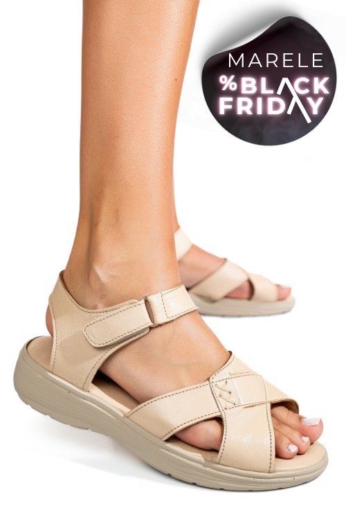 Sandale bej piele naturala 0pc13