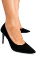Pantofi negri piele naturala intoarsa spcn4002