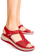 SANDALE ROSII PIELE NATURALA 8PC004