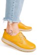 Pantofi galbeni piele naturala apckd070