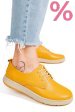 Pantofi galbeni piele naturala apckd070