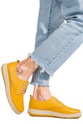 PANTOFI GALBENI PIELE NATURALA APCKD070