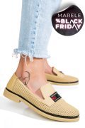 PANTOFI BEJ PIELE NATURALA 1PC121