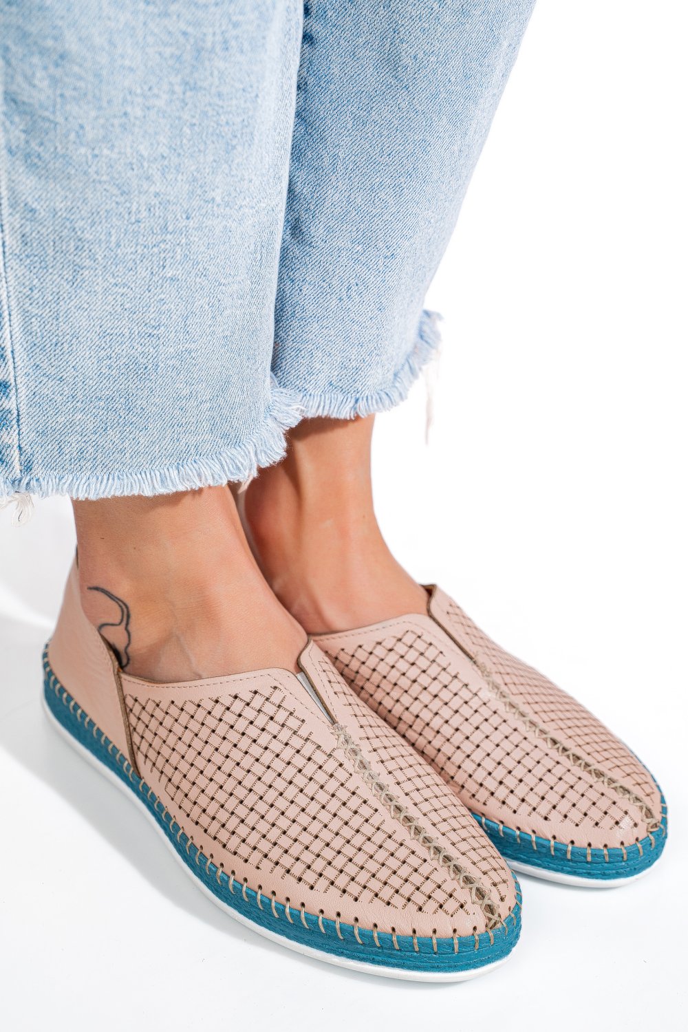 PANTOFI SPORT ROZ PIELE NATURALA 1PC323