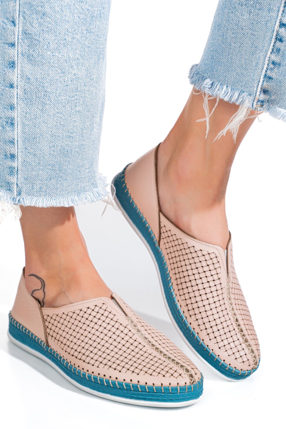 PANTOFI SPORT ROZ PIELE NATURALA 1PC323
