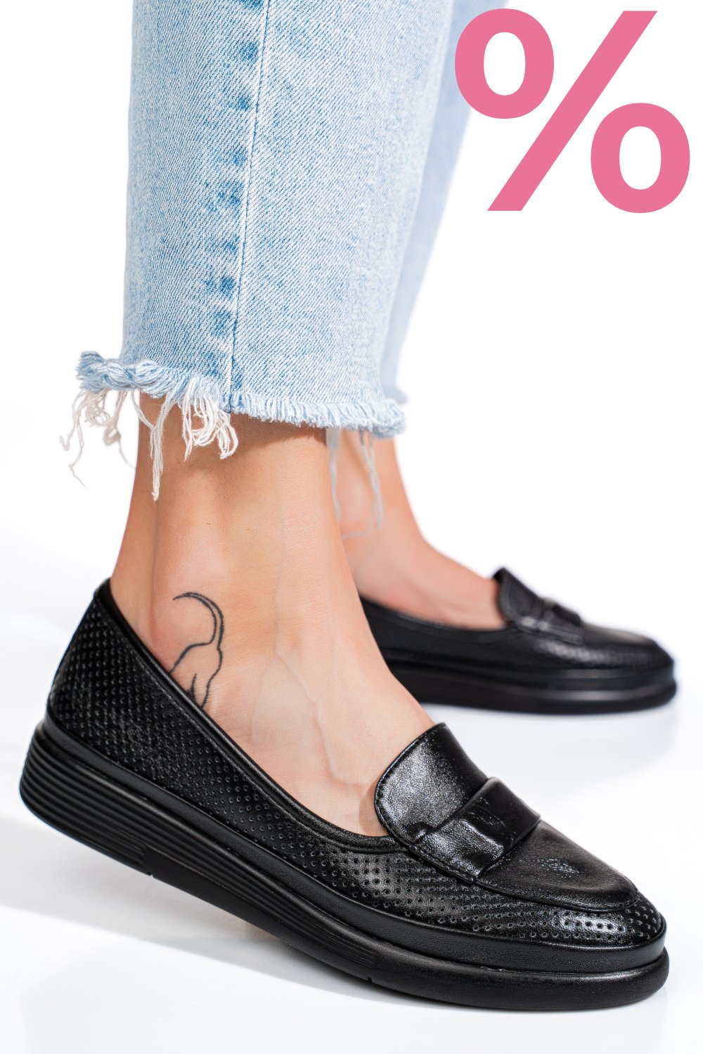 MOCASINI NEGRI PIELE NATURALA APCK1100