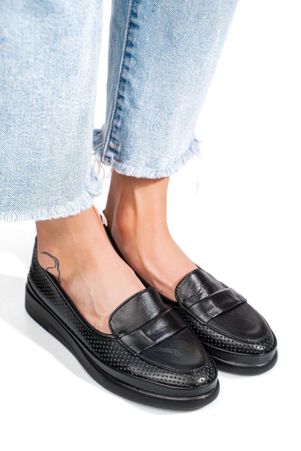 MOCASINI NEGRI PIELE NATURALA APCK1100