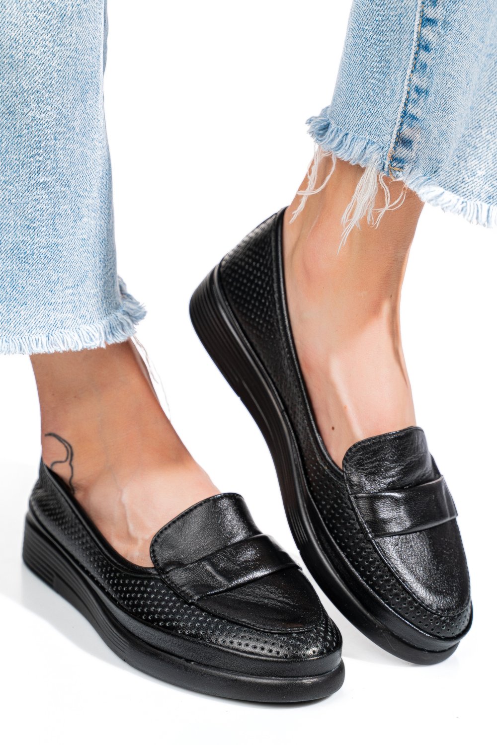 MOCASINI NEGRI PIELE NATURALA APCK1100
