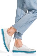 PANTOFI SPORT ALBI PIELE NATURALA 1PC31