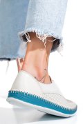 PANTOFI SPORT ALBI PIELE NATURALA 1PC31