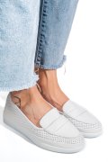 MOCASINI ALBI PIELE NATURALA APCK1100