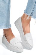 MOCASINI ALBI PIELE NATURALA APCK1100