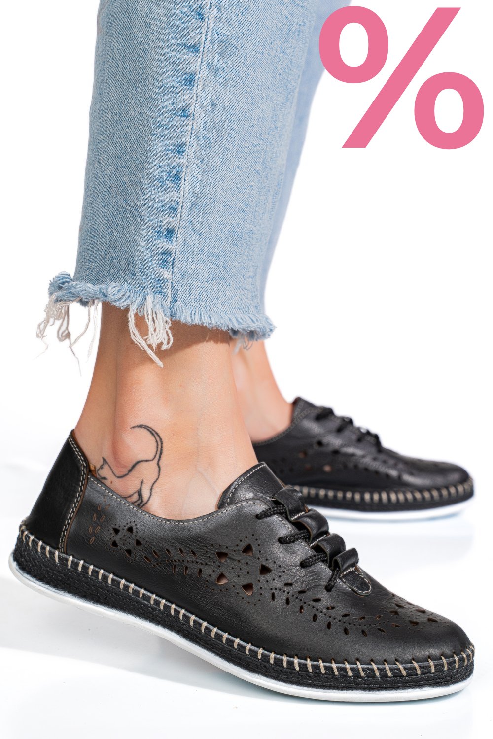PANTOFI NEGRI PIELE NATURALA 1PC302