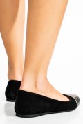BALERINI NEGRU ARGINTIU FLORAL PIELE NATURALA INTOARSA 1PC06